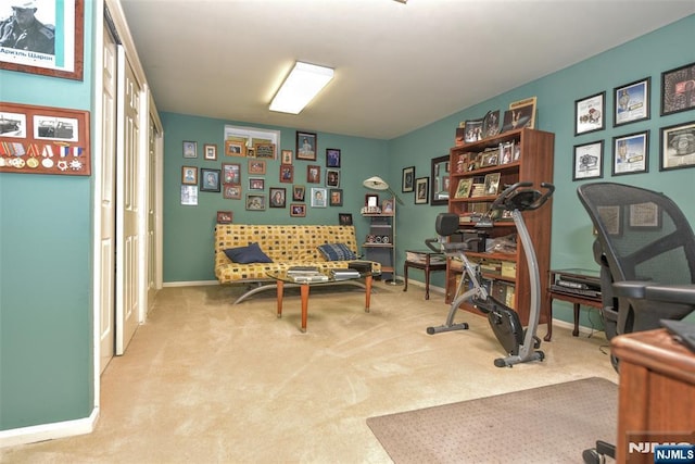 9 Peach Hill Ct, Ramsey, NJ 07446 - office area featuring carpet floors and baseboards