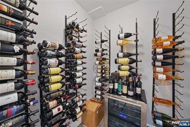 view of wine room
