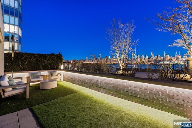 exterior space featuring a view of city