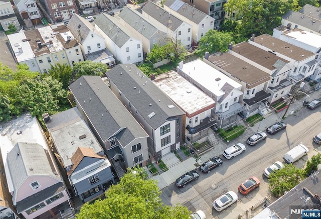aerial view with a residential view
