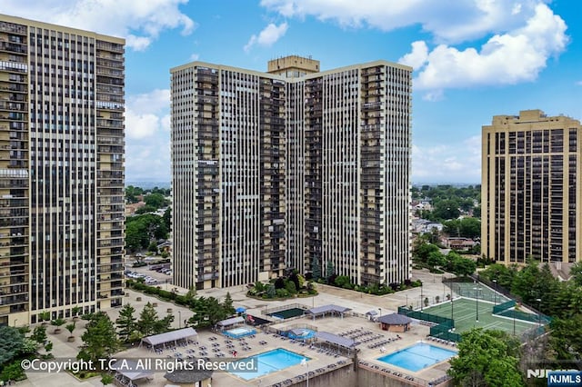 300 Winston Dr Unit 2519, Cliffside Park, NJ 07010 - view of property with a view of city and a community pool