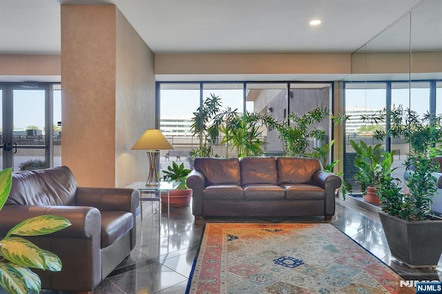 2150 Center Ave Unit 19A, Fort Lee, NJ 07024 - living area featuring recessed lighting