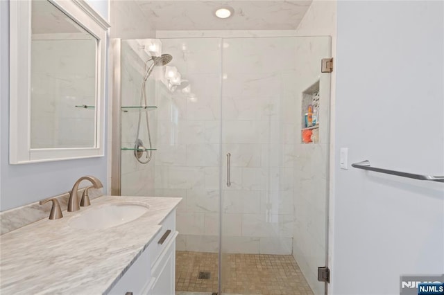 126 Beech St, Nutley, NJ 07110 - full bath featuring vanity and a stall shower