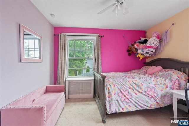 126 Beech St, Nutley, NJ 07110 - bedroom featuring multiple windows, carpet flooring, and ceiling fan