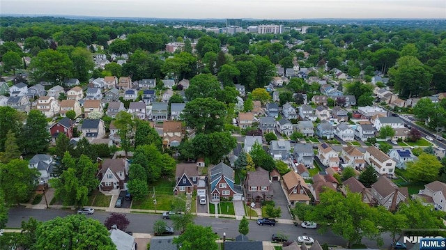 126 Beech St, Nutley, NJ 07110 - aerial view of property and surrounding area with nearby suburban area