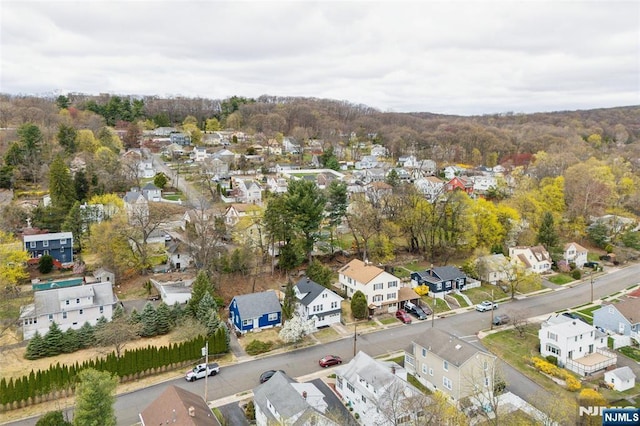 bird's eye view with a residential view
