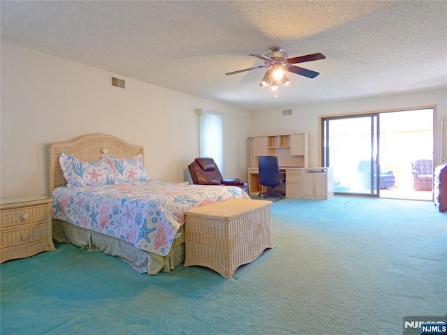 112 Heatherington Ct, Lacey, NJ 08734 - carpeted bedroom featuring visible vents, multiple windows, and a ceiling fan