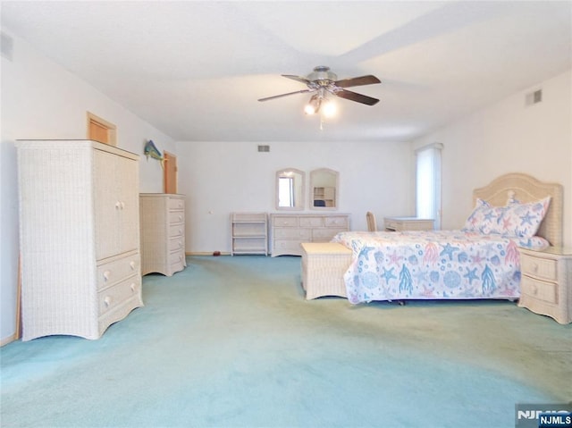 112 Heatherington Ct, Lacey, NJ 08734 - bedroom featuring a ceiling fan, visible vents, and carpet floors