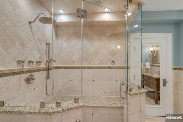 22 Nottingham Ct, Ringwood, NJ 07456 - full bath featuring a stall shower and vanity