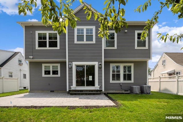 133 Graham Ter, Saddle Brook, NJ 07663 - back of property with a patio area, crawl space, and entry steps