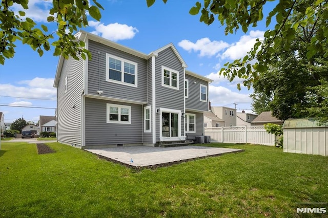133 Graham Ter, Saddle Brook, NJ 07663 - back of property with a patio and a storage shed