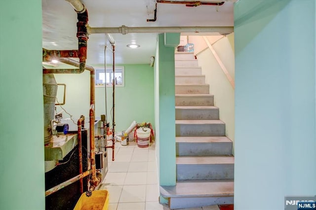 27 Donaldson Ave, Rutherford, NJ 07070 - staircase with tile patterned flooring