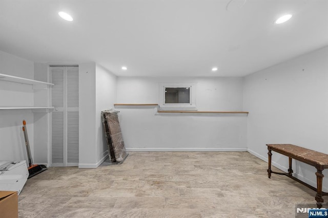 4 Colony Rd, Edgewater, NJ 07020 - below grade area with baseboards and recessed lighting
