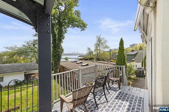4 Colony Rd, Edgewater, NJ 07020 - balcony featuring a deck with water view