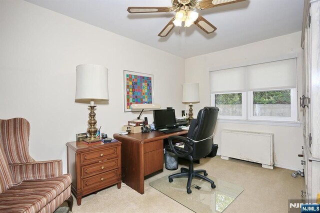 311 Grand Ave Unit 23, Englewood, NJ 07631 - office space featuring radiator, ceiling fan, and light carpet