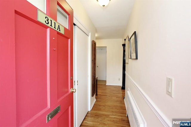 311 Grand Ave Unit 23, Englewood, NJ 07631 - hallway with light wood-style flooring