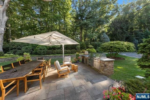 354 Hardenburgh Ave, Demarest, NJ 07627 - view of patio / terrace featuring outdoor dining space and view of scattered trees