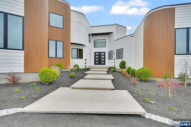 entrance to property featuring french doors