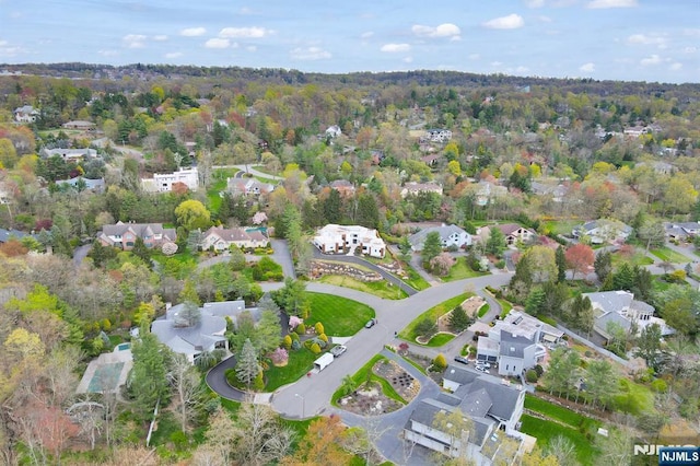 aerial view featuring a residential view