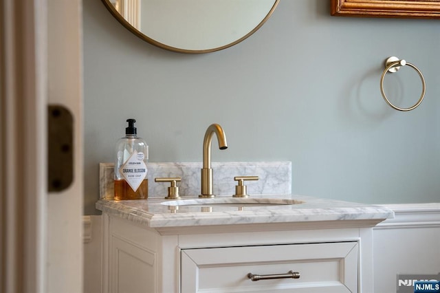 interior details featuring vanity