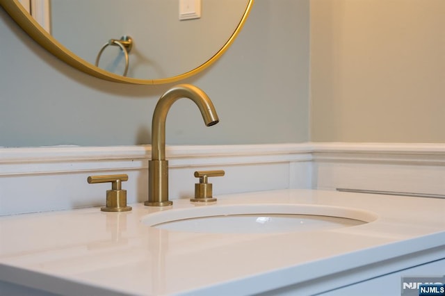 room details with vanity