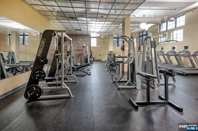 gym featuring plenty of natural light