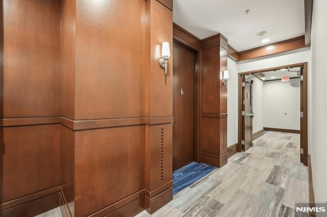 hallway with baseboards