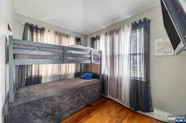 61 Sabina St, Little Ferry, NJ 07643 - bedroom featuring wood finished floors and lofted ceiling