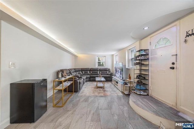 61 Sabina St, Little Ferry, NJ 07643 - living area featuring recessed lighting and baseboards