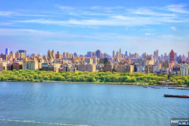 view of city with a nearby body of water