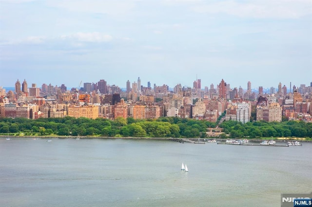 view of city with a nearby body of water