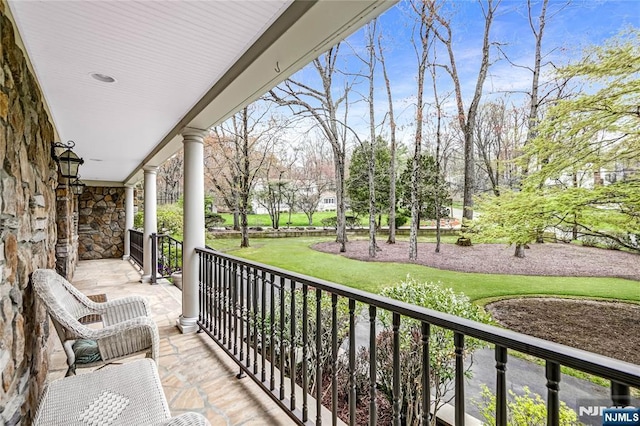 balcony with covered porch
