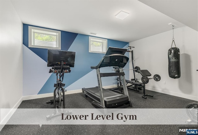21 Flintlock Rd, Montvale, NJ 07645 - exercise room featuring baseboards