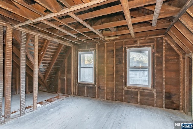 view of attic