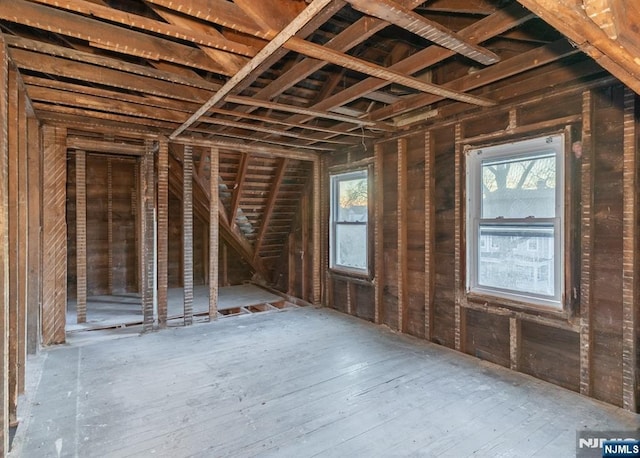 view of attic