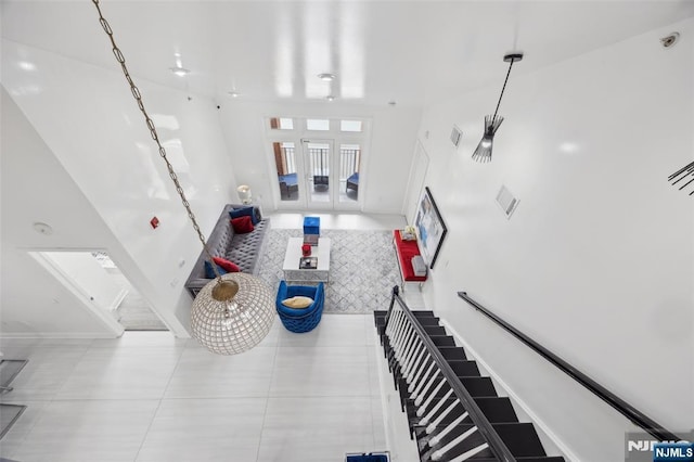 7400 River Rd Unit 431, North Bergen, NJ 07047 - stairs featuring tile patterned flooring
