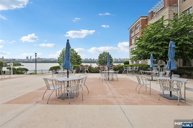 7400 River Rd Unit 431, North Bergen, NJ 07047 - view of patio with a water view