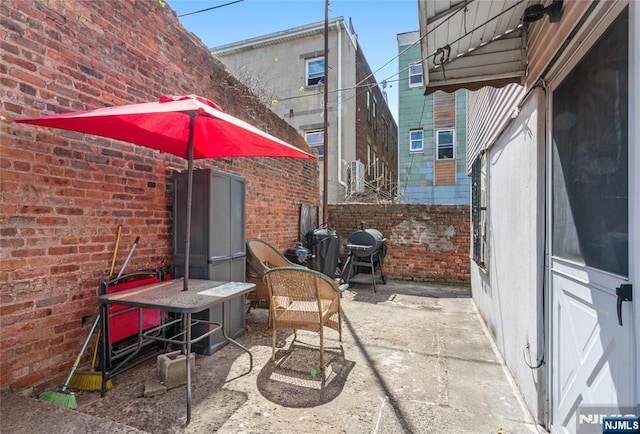 view of patio featuring area for grilling