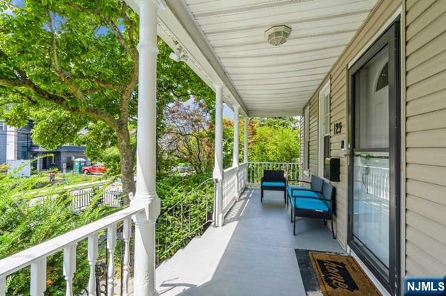 balcony with covered porch