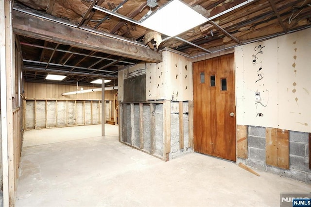 view of unfinished below grade area