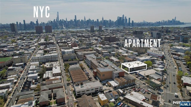 aerial view featuring a city view