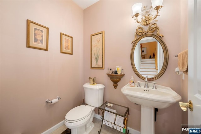 161 Winding Way, Old Tappan, NJ 07675 - half bathroom featuring toilet and tile patterned floors
