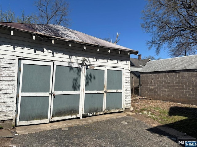 view of shed