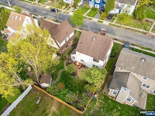 drone / aerial view with a residential view