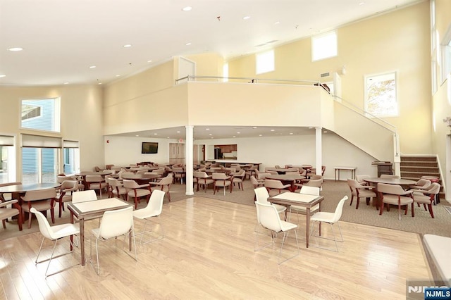 lobby featuring stairway and visible vents