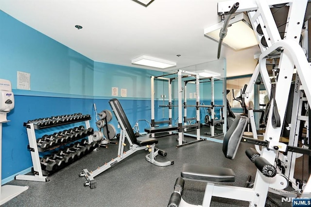 view of exercise room