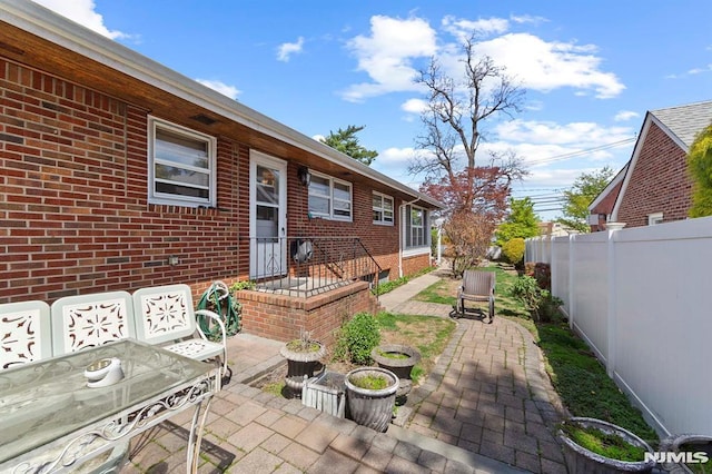 view of patio / terrace with a fenced backyard