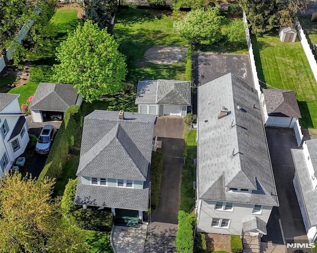 aerial view featuring a residential view