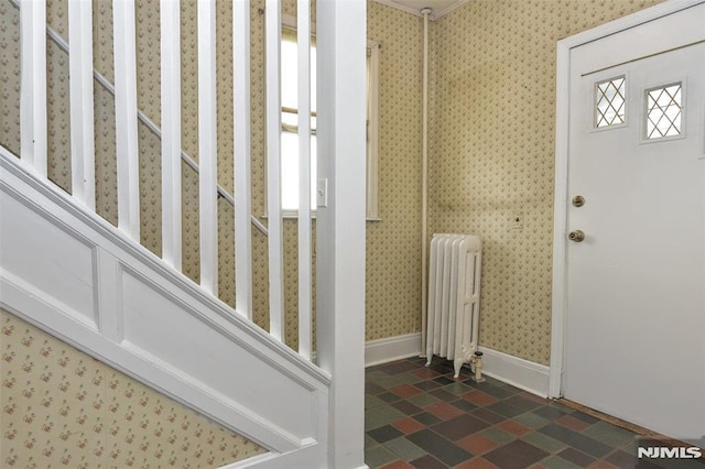 interior space with radiator heating unit