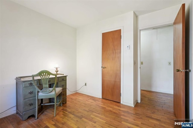 office featuring wood finished floors